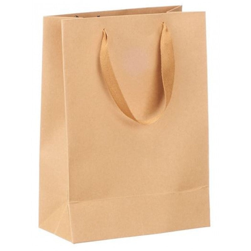 Bolsa Kraft Con Asa De Tela