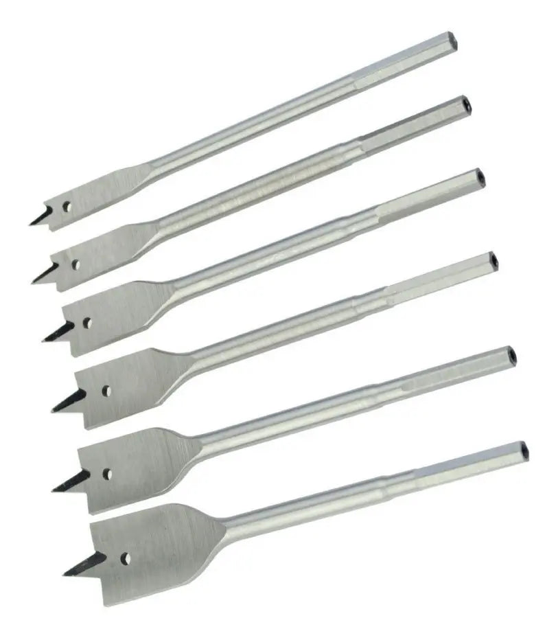 Set De 6 Mechas Planas Para Madera 9,5/25mm