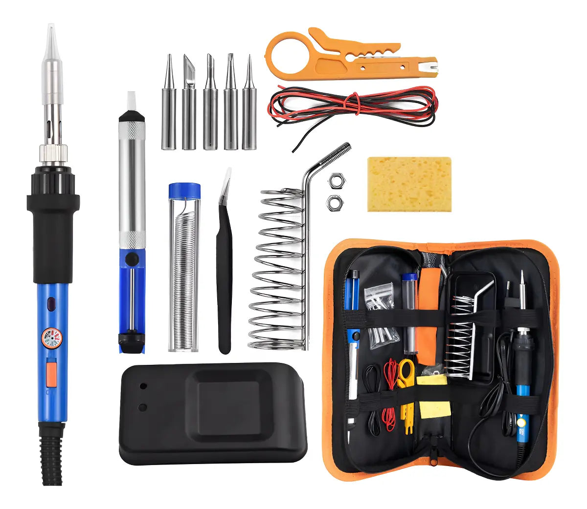 Kit Soldadura Soldar Estaño Soldador 60w Temp. Ajustable