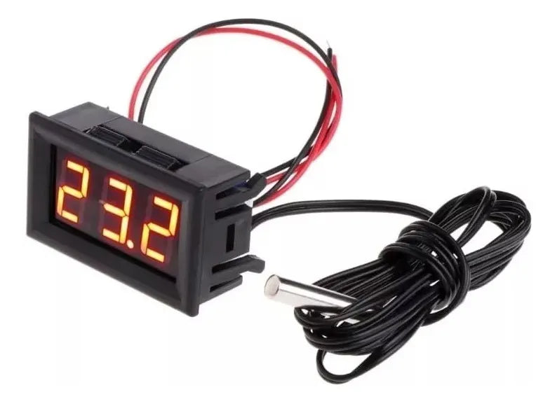 Medidor De Temperatura 12v Termómetro Digital Azul