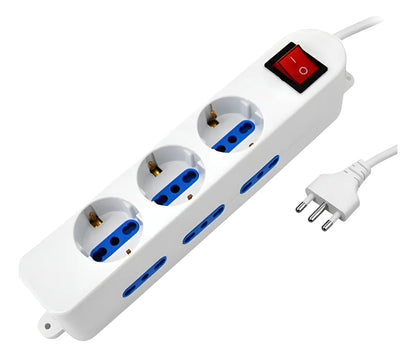Alargue Zapatilla 3 Schuko 6 Modular 3 Mts - Electroimporta