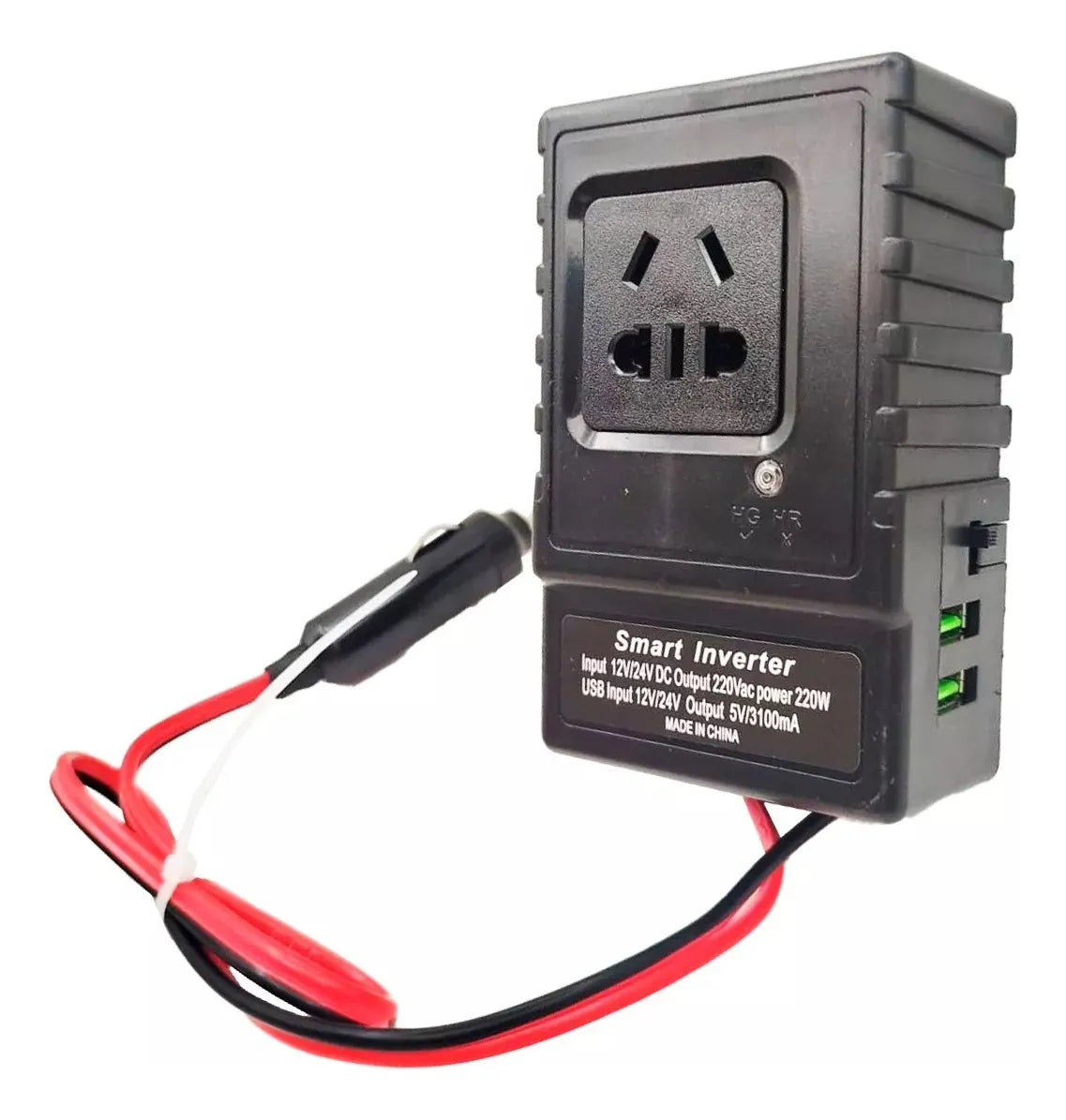 Inversor Conversor Corriente Eléctrica Cargador Entrada Auto