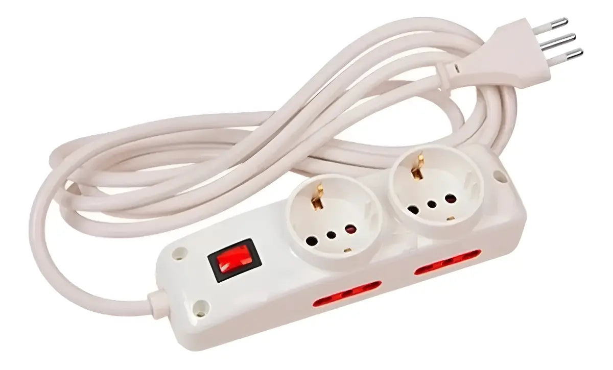 Alargue Zapatilla 2 Schk+4x3l 5m blanco Conatel - Electroimporta