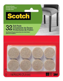 Protector Fieltro Adhesivo 3m Redondo 32 Pcs