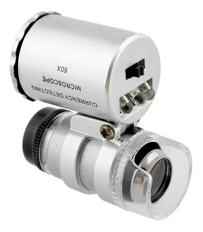 Mini Lupa Microscopio Joyería 60x Luz Led