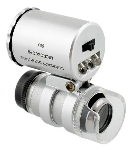 Mini Lupa Microscopio Joyería 60x Luz Led
