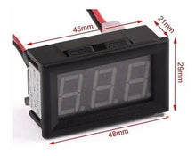 Voltimetro Digital Auto Moto Rojo