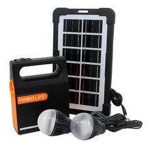 Kit Iluminación Panel Solar C/batería Recarg.