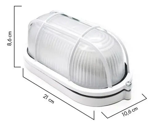 Aplique Tortuga Aluminio 1 Luz Exterior Plafon