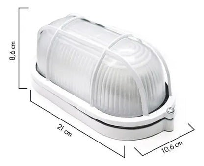 Aplique Tortuga Aluminio 1 Luz Exterior Plafon