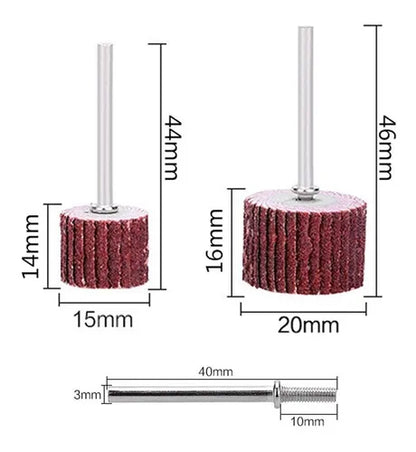 Lijas Torno Dremel Flap Pulido X10 C/ Vastago