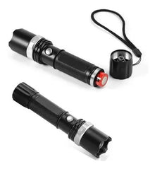 Linterna Zoom Tactica Cargador Y Batería 3.7 Recargable