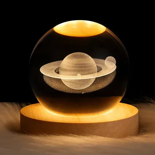 Lampara Veladora Bola Cristal Luz Led 3d Usb