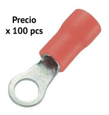 Terminales Aislados Ojo Ojal X100 Pcs Rv1.25-4