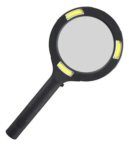 Lupa De Mano Led 3x Power 3w Magnifier Aumento 2pilas Aa