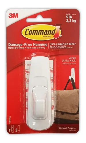 Percha Adhesiva 3m Baño Hogar Grande 2.2kg