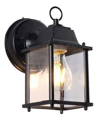 Casa Simoni Farol Pared 4 Caras 1 220v Negro
