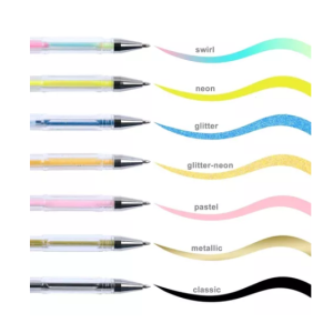 Set 100 Lapiceras Gel Colores Surtidos Estuche
