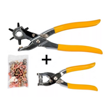 Pinza Ojalillos Y Sacabocados Remachadora