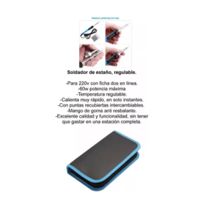 Kit Soldadura Soldar Estaño Soldador 60w Temp. Ajustable