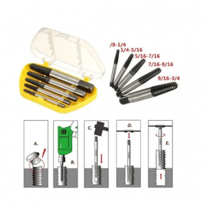 Extractor Tornillo Roto Rosca 5 Pcs