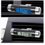 Reloj con Termómetro para auto con Luz