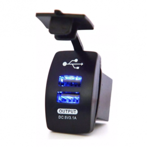 Cargador Usb 3.1 Doble Iluminado Tablero Auto
