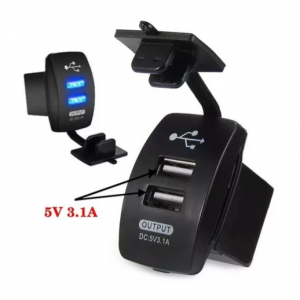 Cargador Usb 3.1 Doble Iluminado Tablero Auto
