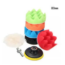 Set Esponjas 8 Cm Para Pulir Encerar Kit 7pcs