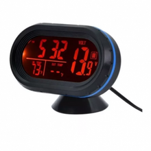 Termómetro Auto Reloj Con Luz Med. Batería