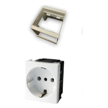 Soporte Y Modulo Schuko Para Riel Din