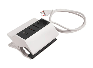 Alargue Tipo Pinza Mesa Escritorio Shucko Usb 3l Conatel Bla