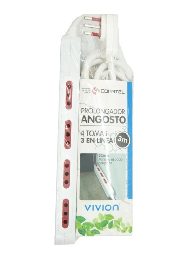 Alargue Conatel Contactum 3mts 4 Tomas Blanco