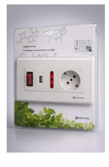 Alargue Escritorio Ficha 3l C/sch+3l+usb 1.5 Mt CONATEL