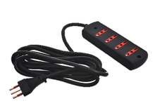 Alargue/ zapatilla 4 Bipaso Con Tierra 3m  Negro  Conatel