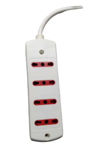 Alargue/ zapatilla 4 Bipaso Con Tierra 3m  Negro  Conatel