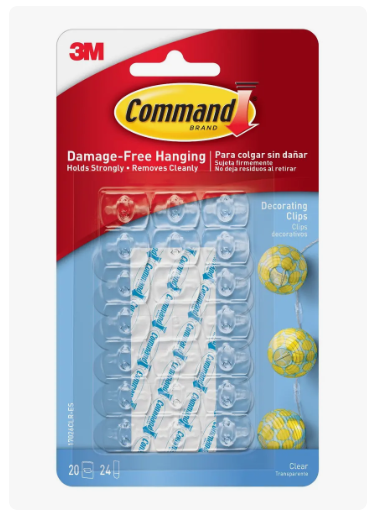 Ganchos Decorativos Command Transparentes Para Interior X20