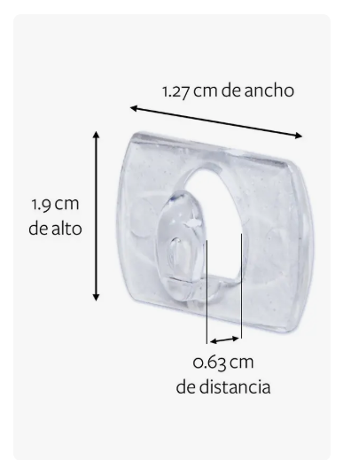 Ganchos Decorativos Command Transparentes Para Interior X20