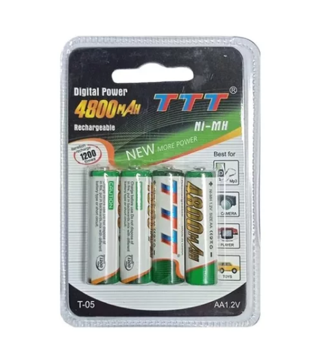 Pilas Recargables Aa Pack X4 De 4800mah
