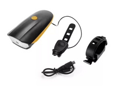 Luz Led Y Bocina Para Bicicleta Usb Pro