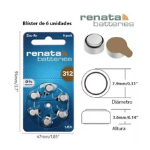 Pilas Nº312 Pack Por 6 Blíster Audifono