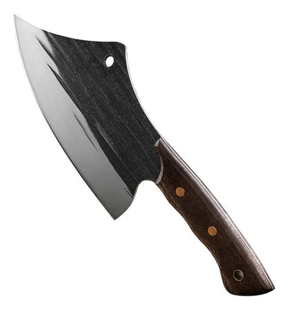 Cuchillo Hacha De Cocina Kobe Con Mango De Madera