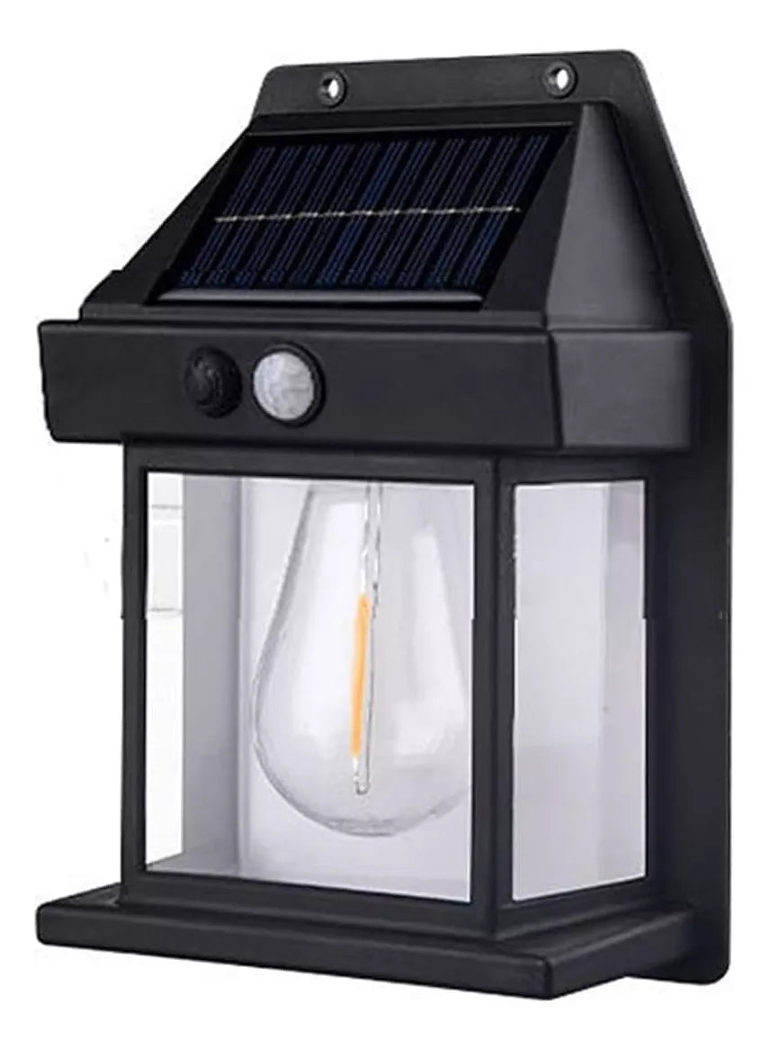 Foco Bombilla Solar Pared Con Sensor De Movimiento