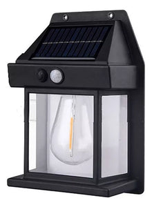 Foco Bombilla Solar Pared Con Sensor De Movimiento